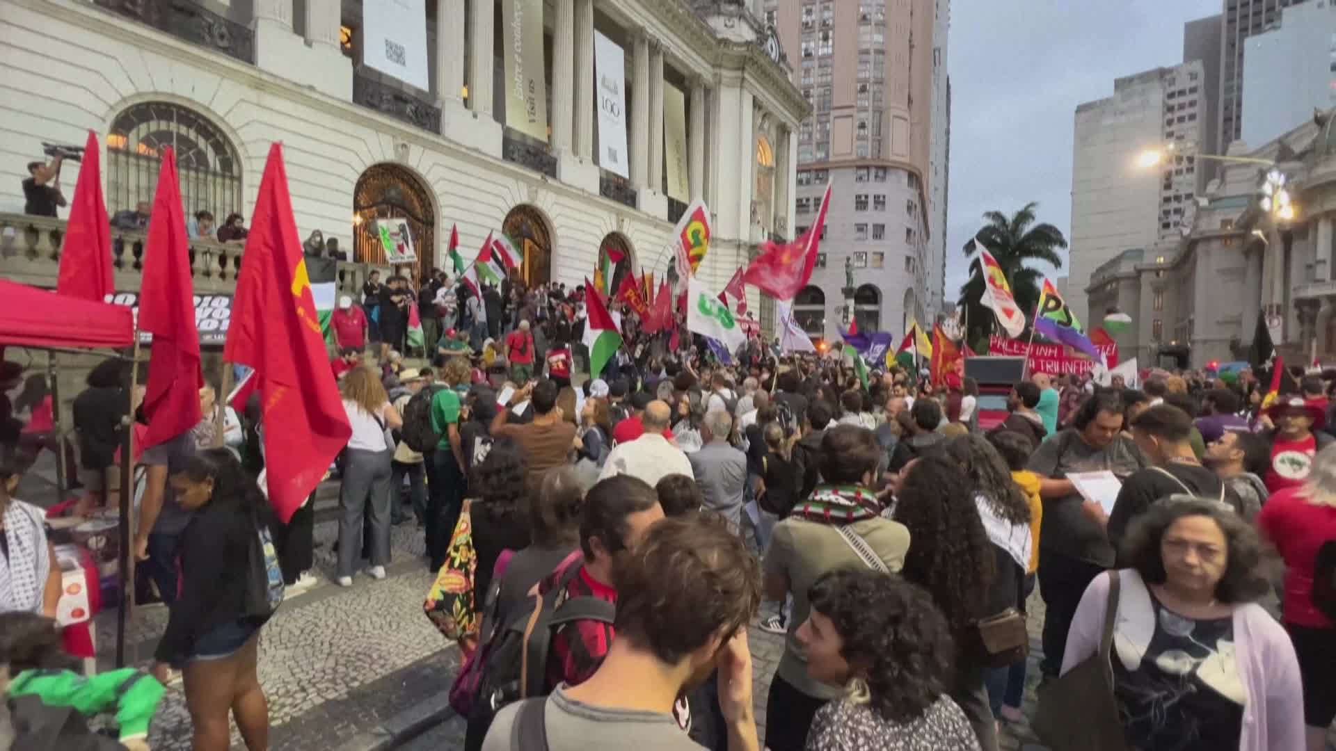 تظاهرة في البرازيل دعما لفلسطين - طوفان الأقصى